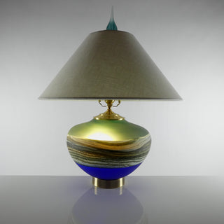Sage and Cobalt Agate 3 Way Lamp