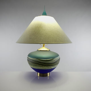 Sage and Cobalt Agate 3 Way Lamp