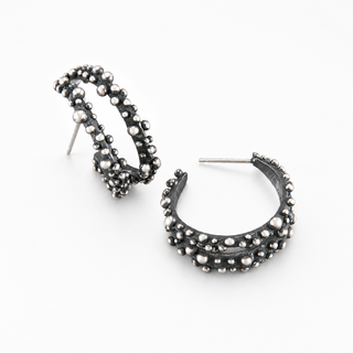 Bumpy Split Hoop Earrings