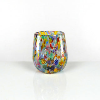 Colored Block Island Stemless Wine Glasses