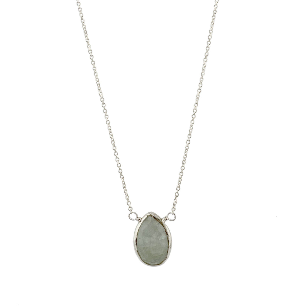 Aquamarine Drop Necklace