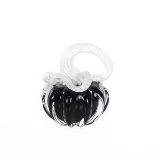 Black Solid Glass Mini Pumpkins