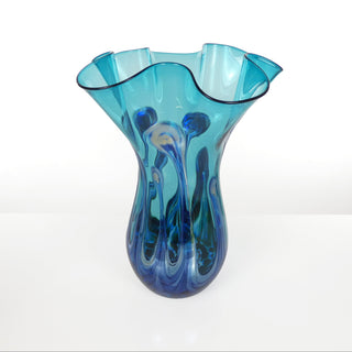 Teal Lily Pad Vase