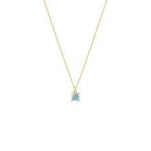 Load image into Gallery viewer, Blue Topaz Square Necklace

