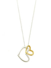 Load image into Gallery viewer, Two Open Hearts Necklace
