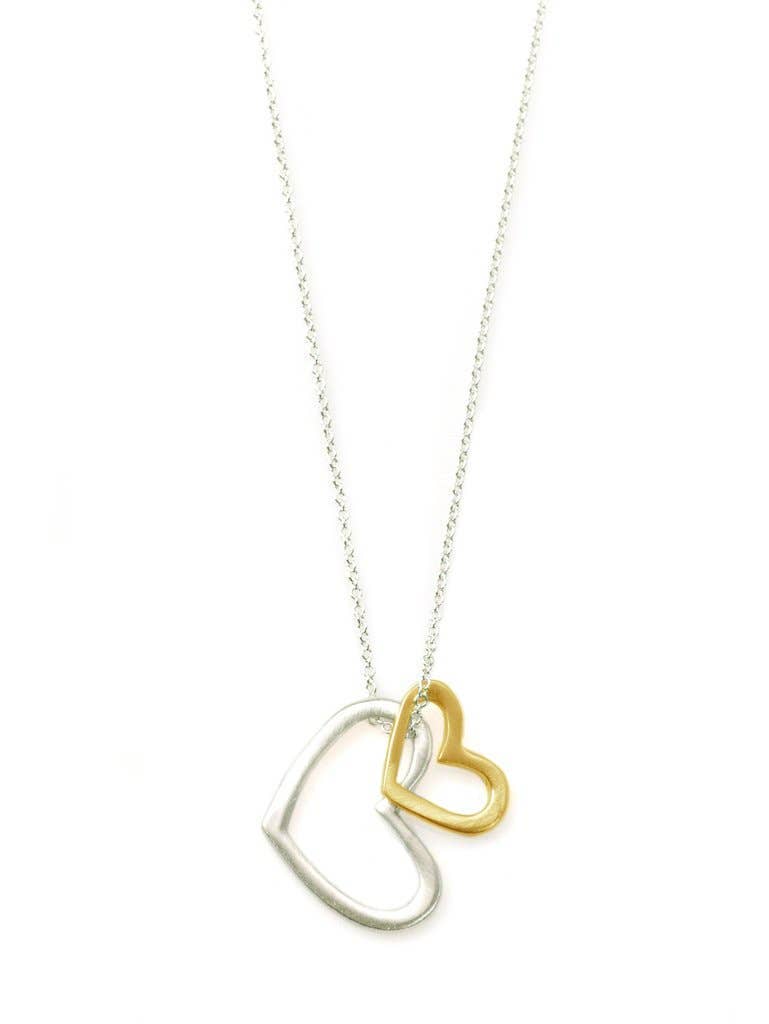 Two Open Hearts Necklace