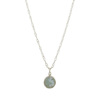 Aquamarine Coin Necklace