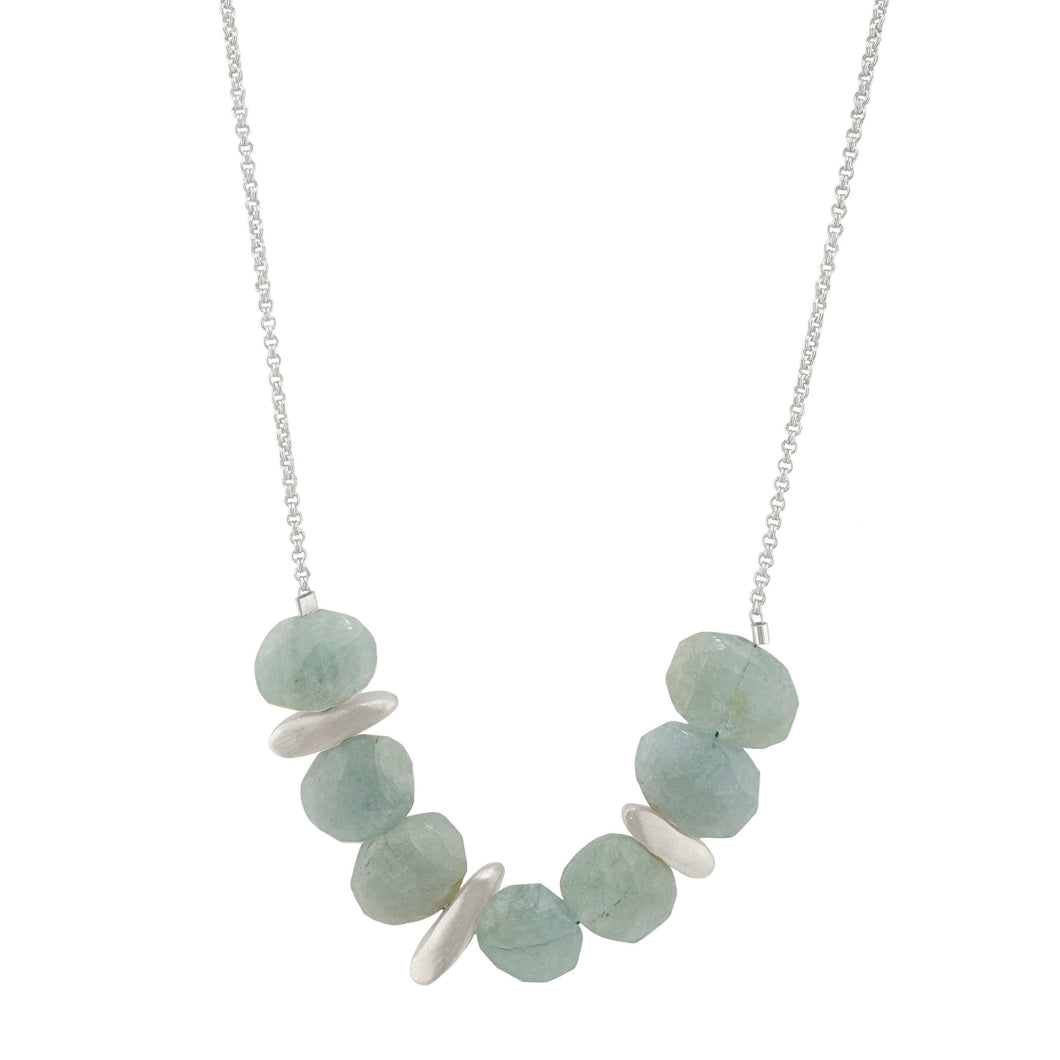 Three Nuggets With Stone Necklace