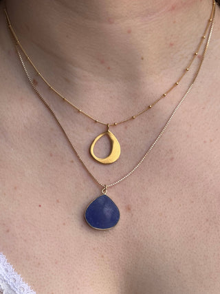 Lapis Raindrop Necklace