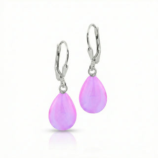 Small Dichroic Glass Drop Earrings