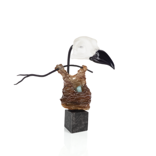 'Auguste' | Glass Oriole Skull