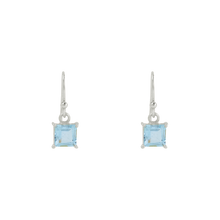 Load image into Gallery viewer, Blue Topaz Square Earrings
