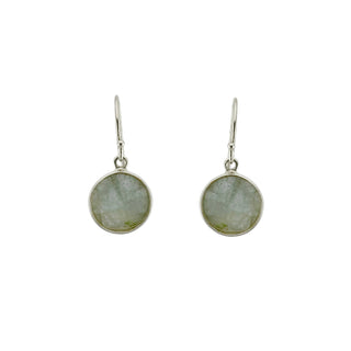 Aquamarine Coin Earrings