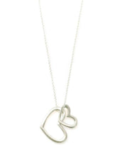 Load image into Gallery viewer, Two Open Hearts Necklace
