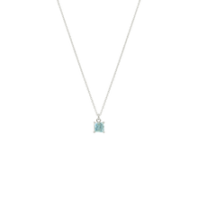 Load image into Gallery viewer, Blue Topaz Square Necklace
