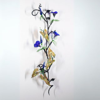 Morning Glory Glass Floral Wall Sculpture