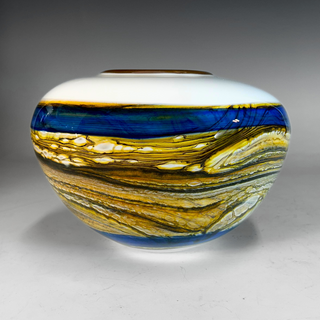 Coastal Glass Sphere Vessel Medium