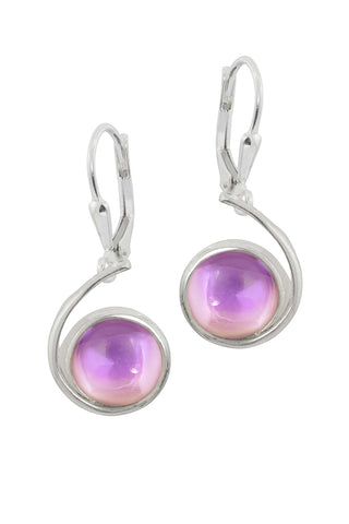 Dichroic Glass Wave Earrings