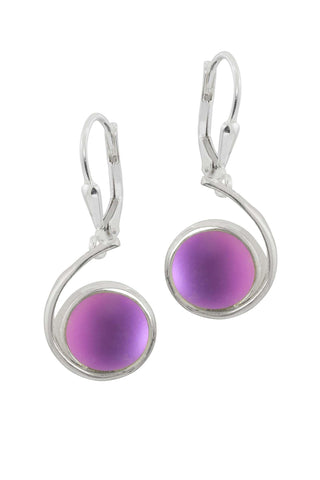 Dichroic Glass Wave Earrings