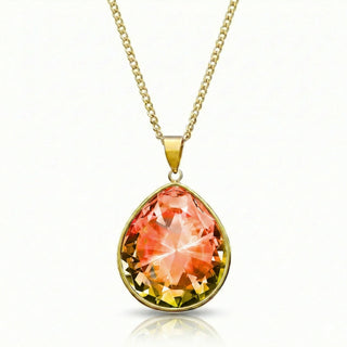 Aurora Teardrop Crystal Necklace
