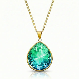 Aurora Teardrop Crystal Necklace