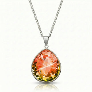 Aurora Teardrop Crystal Necklace