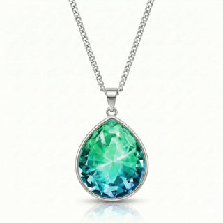Aurora Teardrop Crystal Necklace