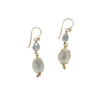 Double Drop Aquamarine Earrings