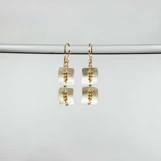 Double Squares and Beads Earrings