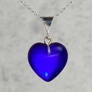 Small Dichroic Glass Heart Pendant