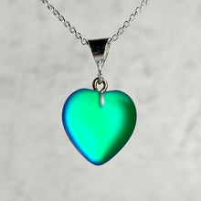 Load image into Gallery viewer, Small Dichroic Glass Heart Pendant
