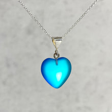 Load image into Gallery viewer, Small Dichroic Glass Heart Pendant
