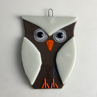 Fused Glass Owl Sun Catcher