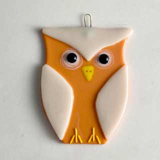 Fused Glass Owl Sun Catcher
