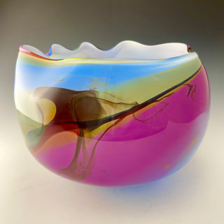 Blue and Amethyst Kimono Bowl