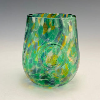 Colored Block Island Stemless Wine Glasses