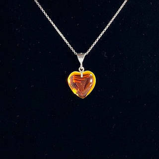 Small Dichroic Glass Heart Pendant