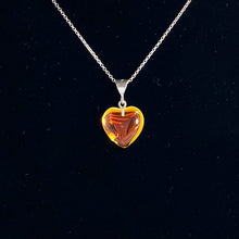 Load image into Gallery viewer, Small Dichroic Glass Heart Pendant
