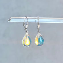 Load image into Gallery viewer, Small Dichroic Glass Drop Earrings
