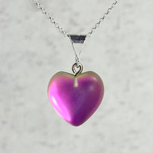 Load image into Gallery viewer, Small Dichroic Glass Heart Pendant
