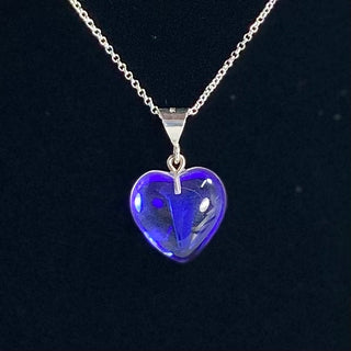 Small Dichroic Glass Heart Pendant