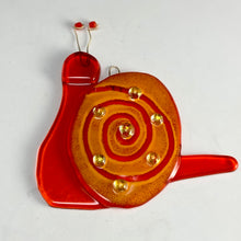 Load image into Gallery viewer, Fused Glass Snail Sun Catcher
