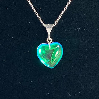 Small Dichroic Glass Heart Pendant