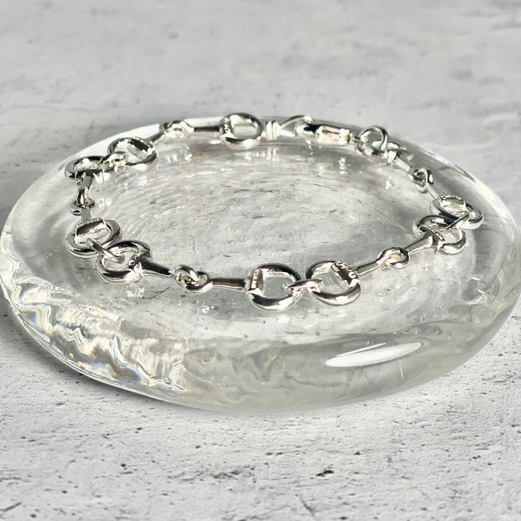 Sterling Silver Horse Bit Bracelet