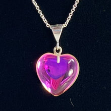 Load image into Gallery viewer, Small Dichroic Glass Heart Pendant
