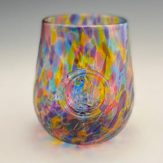 Colored Block Island Stemless Wine Glasses