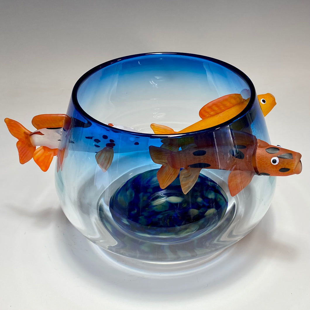 Koi Blue Fish Bowl