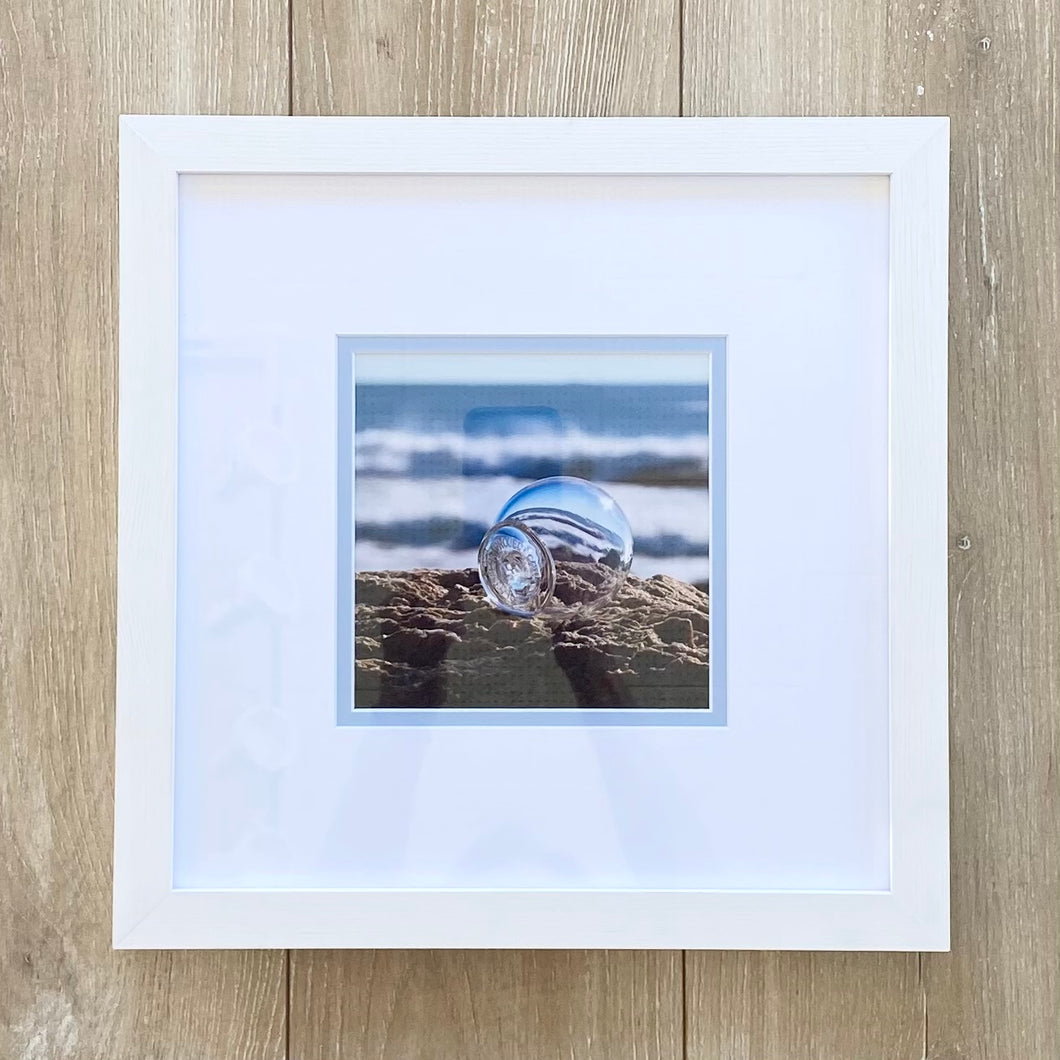 Clear Float on the Beach Framed Photo