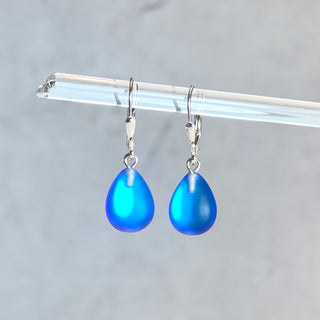Small Dichroic Glass Drop Earrings