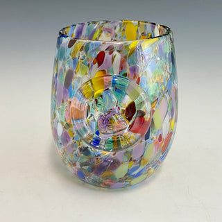 Colored Block Island Stemless Wine Glasses